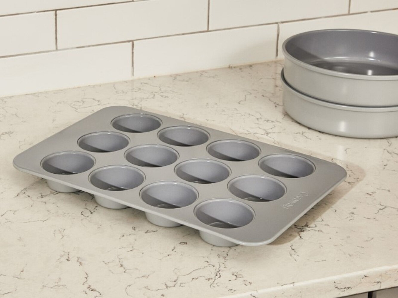 Caraway Nonstick Muffin Pan, Gray, Gray