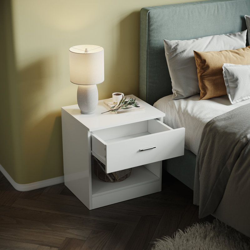 Wardrobe with Chest of Drawers and Bedside Table, Bedroom Set, White