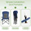 Chaise d'extérieur pliante bleu marine-227377243
