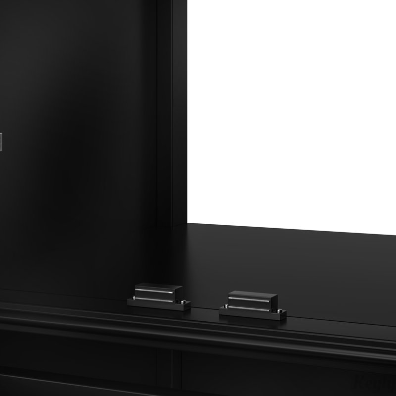 Meuble-lavabo de 20 po avec lavabo, deux portes et un tiroir, Noir, Chrome chrome