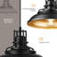 Luminaire suspendu industriel 1 lumière Barn-772239462-772239460