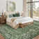 Machine Washable Non-Slip Rugs for Living Room Border Floral Vintage Distress Print Carpet Indoor Non-Shedding Rugs for Living Room Dining Room