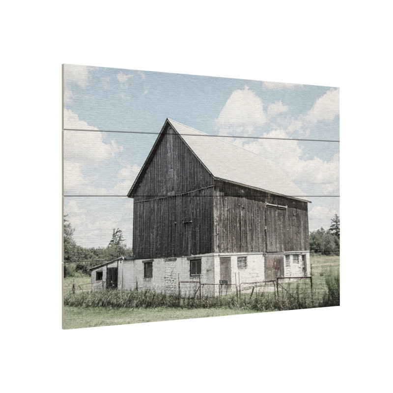 Elizabeth Urquhart «Weathered IV», art en lattes de bois, L 16 po x H 12 po