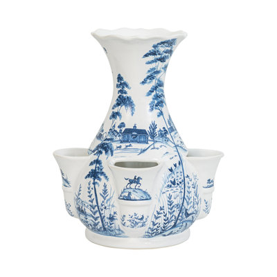 Country Estate 11.5" Tulipiere Vase- Delft Blue
