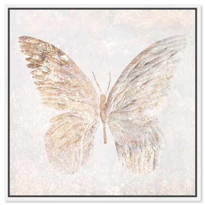 Oliver Gal " Golden Butterfly Glimmer, Champagne Butterflywings "