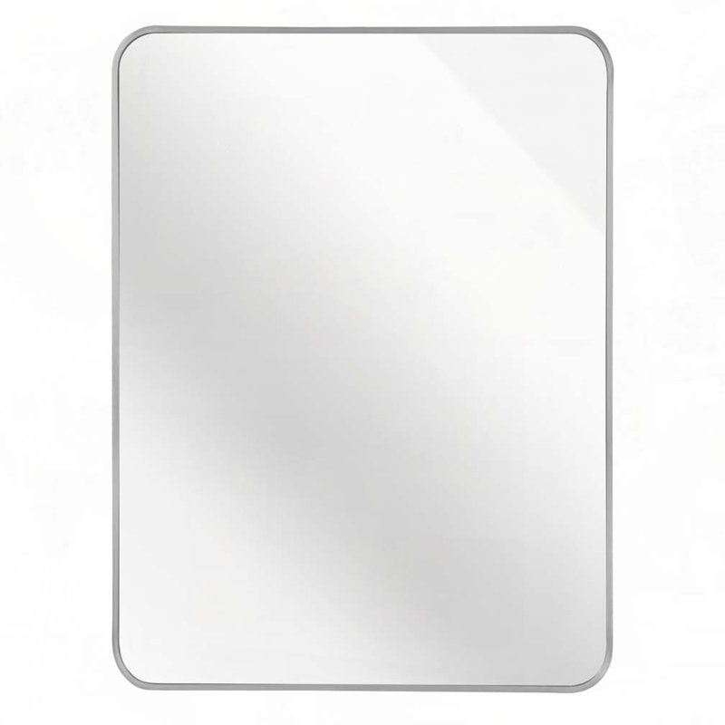 Miroir mural mural 30 x 40 pouces pour salle de bain, Argent argent