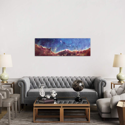 Cosmic Landscape, Ngc 3324, Nw Corner of Ngc 3372 (carina Nebula) (hubble Heritage Project 10th Anniversary Image) 1 Piece Wrapped Canvas Panoramic Wall Art