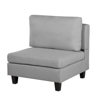 Tayyibah Eucalyptus Outdoor Armless Lounge Chair