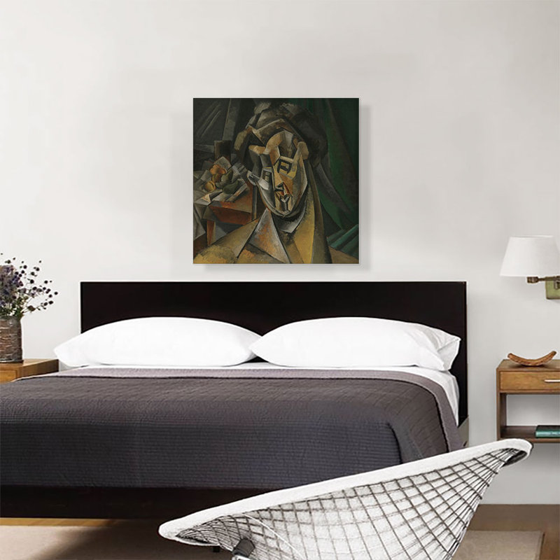 «Woman with Pears 1909» par Pablo Picasso, reproduction d'art sur toile tendue, H 26 po x l 26 po x P 0,75 po