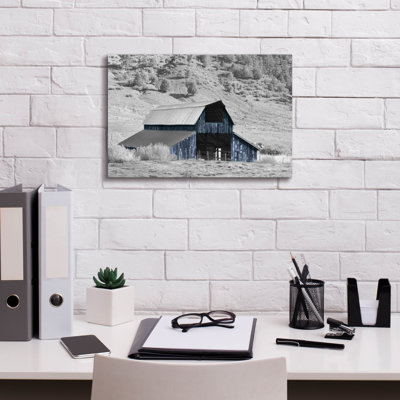 'Blue Barn II' by Lori Deiter, Giclee Canvas Wall Art