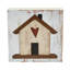 Spring in Bloom Home avec panneau de fibres à densité moyenne en forme de cœur rouge 6 x 6 x 1