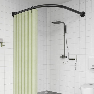 51.18cm L-Shaped Wall Shower Curtain Pole