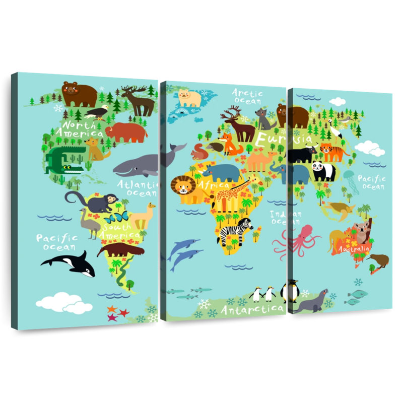 Carte du monde Aliaz Kids Haven, H 24 po x l 38 po