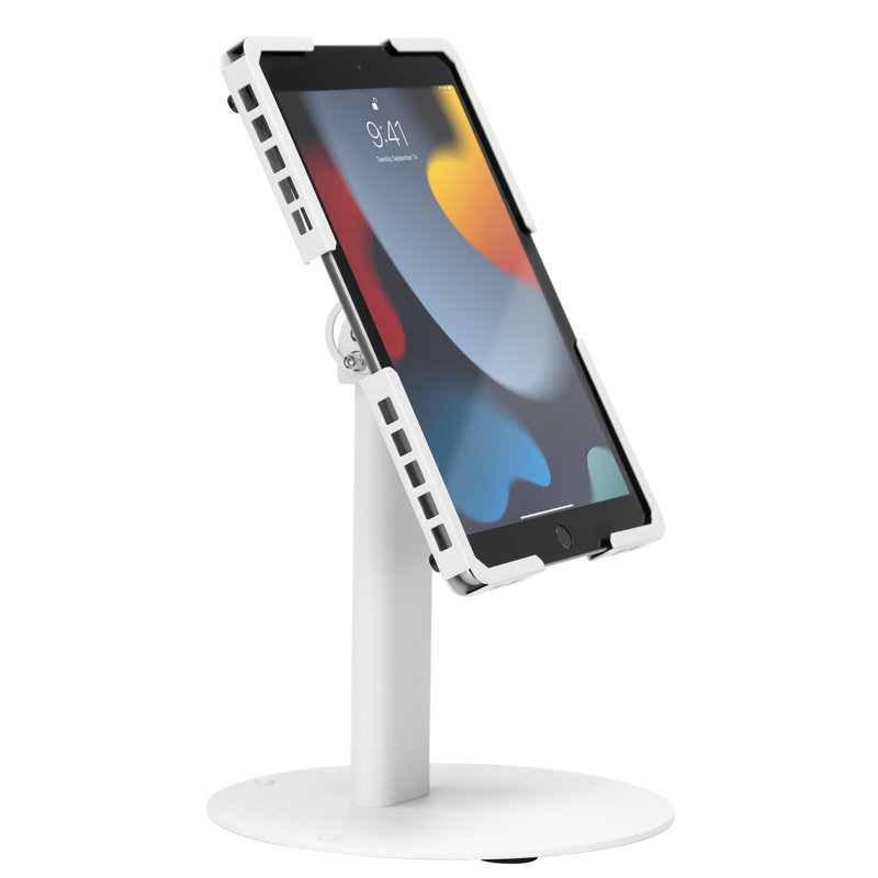Mount-It! Universal Tablet Countertop Stand with Tilt for 9.7" to 13.1" Tablets, White