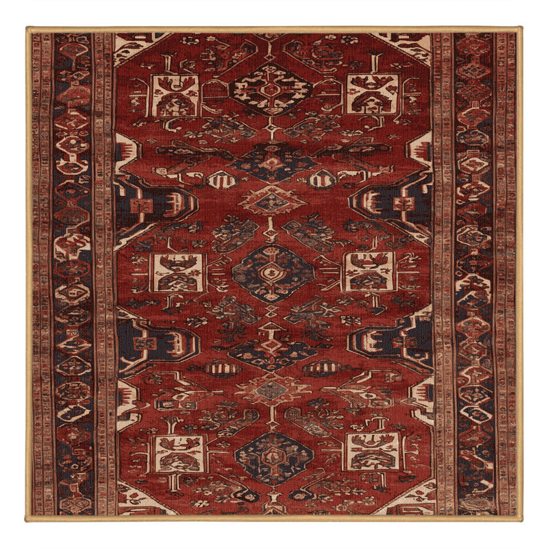 Tapis brun lavable à la machine, Carré 4 pi