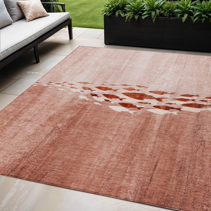 HomeRoots Rectangle Machine Woven Area Rug