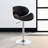 Black Mid-Century Dining Stool - Adjustable, Walnut Curved Back, Base Room With Adjustable Function