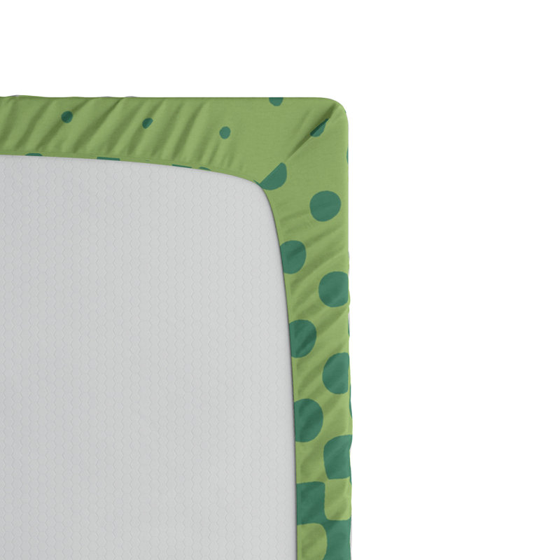 Drap-housse à pois, Drap-housse grand, Vert à pois