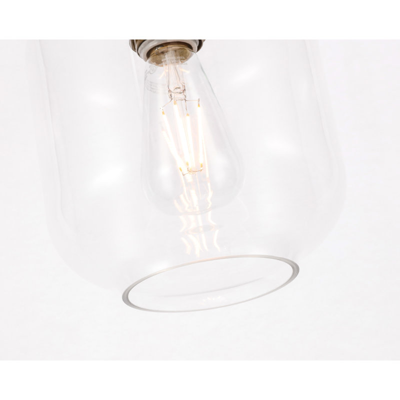 Plafonnier encastré 7 lumières Drinkard, Laiton, Clair
