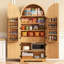 Garde-manger arqué avec tablettes de porte et tiroir caché-997975361