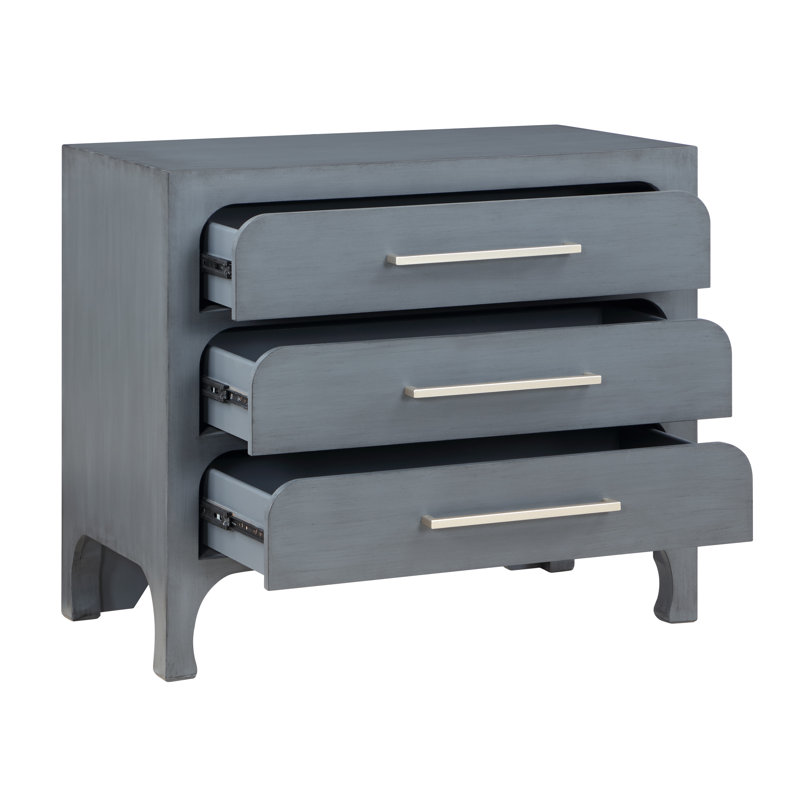 Commode d'appoint 3 tiroirs bruni bruni Chelsea, Gris