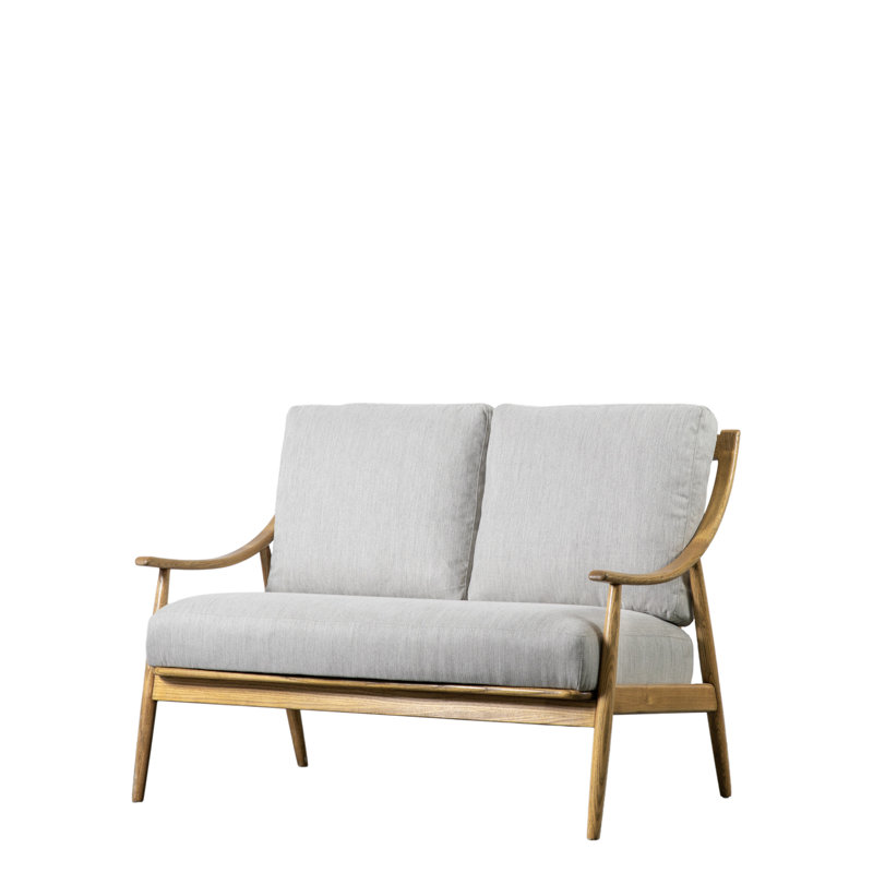 Fokko 2 Seater Linen Loveseat, Natural