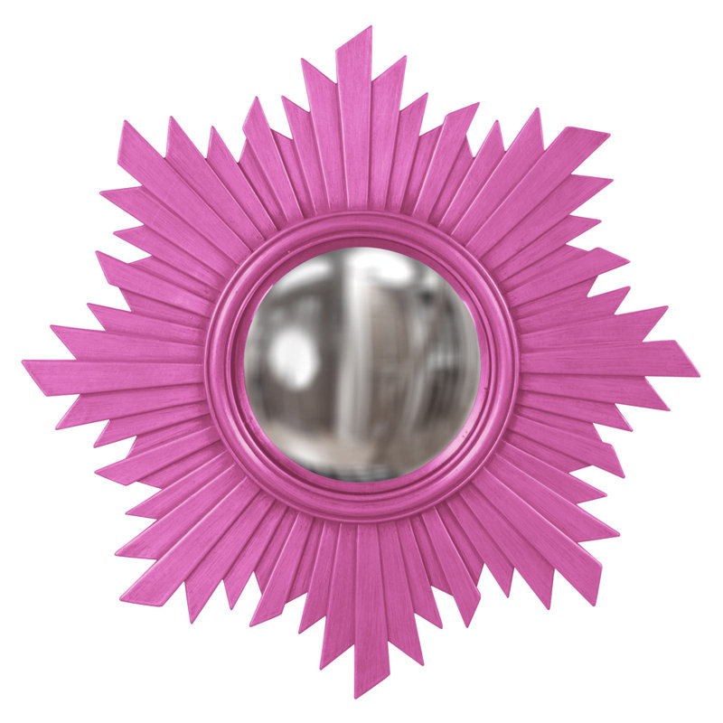 Orman Concave Wall Mirror, Hot Pink