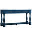 Console 63 pouces avec tablette. Bleu marine, bois massif, construction stable, processus d'assemblage sans effort de 63 po à 3 tiroirs et 1 structure en bois, robuste et fonctionnel, installation facile-1395822671