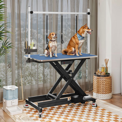 Adjustable Electric Grooming Table with Storage & Non‑Slip Top for Pet Professionals