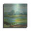 Art mural luxueux «Windsor Blue Field 2» par Silvia Vassileva, 12 po x 12 po