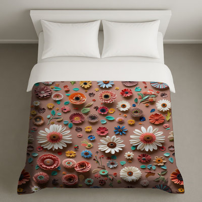 Housse de couette à motif floral