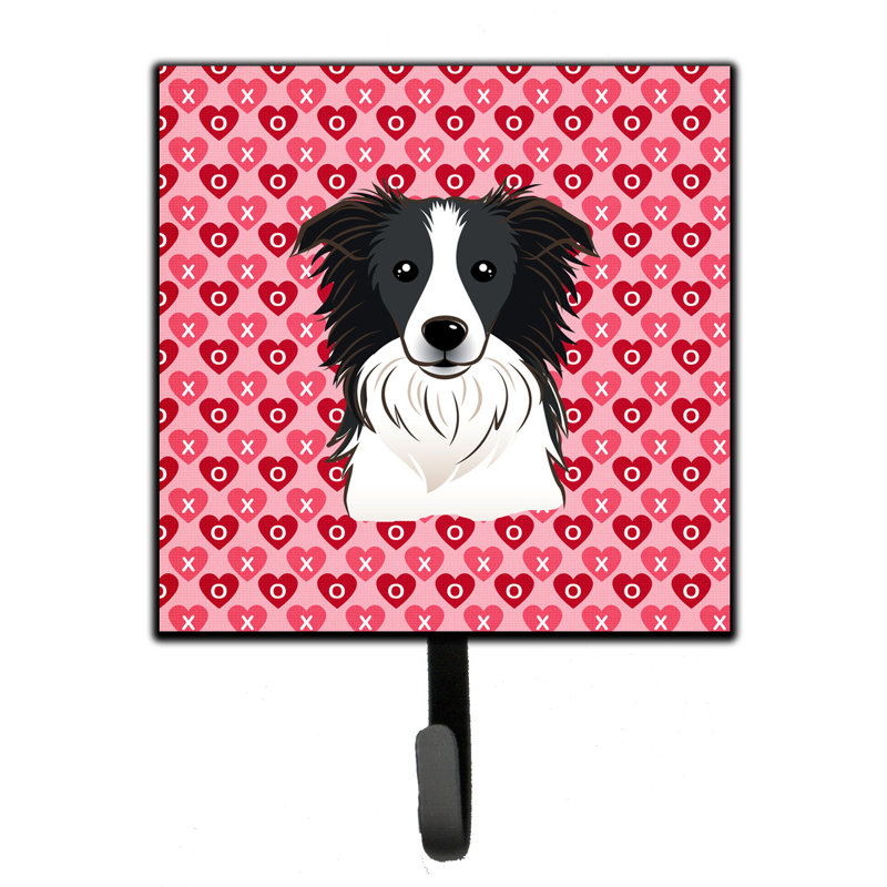 Organisateur de clés murales avec crochets clés chocolat labrador Brister, Brun / Rose / Bleu, Border collie