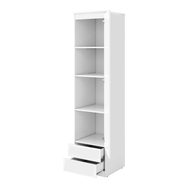 1 Door Manufactured Wood Wardrobe, Blue