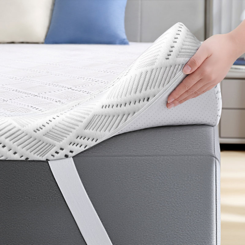 3 Inch Gel Memory Foam Mattress Topper with Cooling Ice Silk Washable Cover, Medium Plush Support Bed Topper for Back Pain and Pressure Relief, Twin XL Dorm Mattress Pad