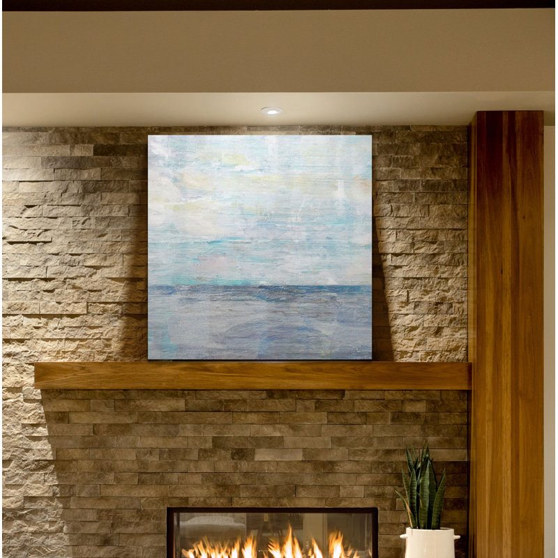 " Coastal Tile ", 40" H x 40" W x 1.5" D, Wrapped Canvas