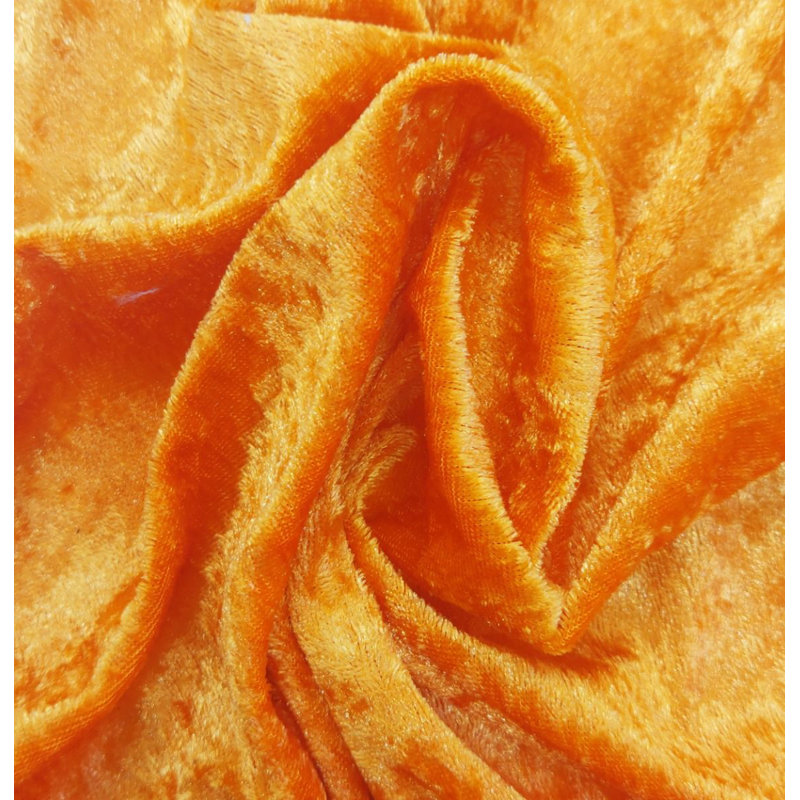 Purple Crushed Velvet Tablecloth 120'''', 108cm W x 108cm L, Orange