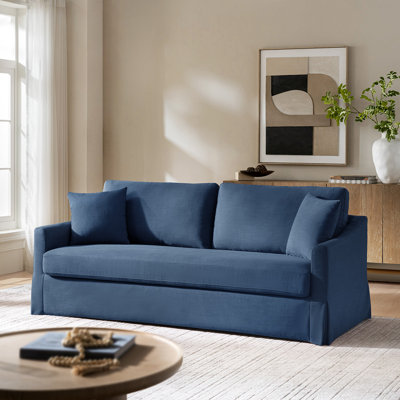 Wimberly 80.5" Farmhouse Upholstered Slipcovered Sofa