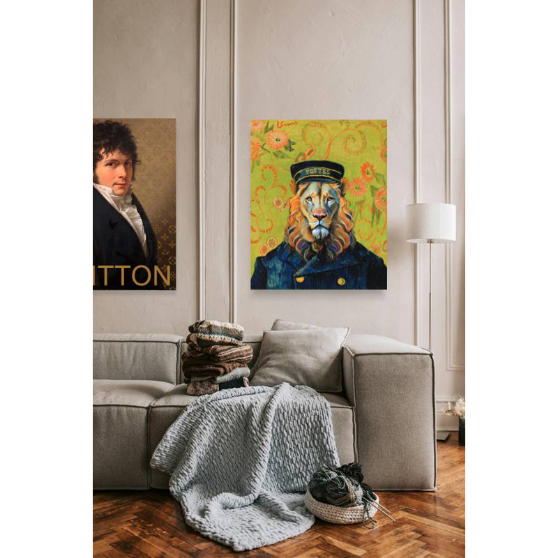Lion français postmaser ala Van Gogh 16 x 20