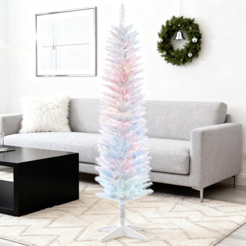 Arbres de Noël compacts en acier blanc, style moderne pour une fête de famille