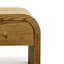 Table de chevet en bois courbé avec tiroir et plateau arrondi-676934054
