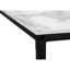 Bureau d'ordinateur, bureau personnel, coin, L 58 po, forme en L, travail, ordinateur portable, stratifié aspect marbre blanc, métal noir, contemporain, moderne