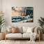 Art mural en métal côtier côtier beige-1561046588