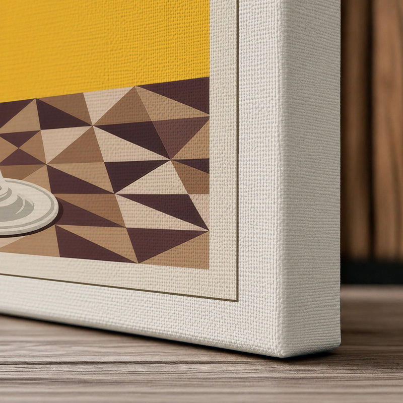 Espresso Martini Retro - Wrapped Canvas, 18x12 - 45.7 x 30.5 cm, Cream Border