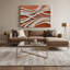 Art horizontal sur toile horizontal gris et blanc rayé-172537082