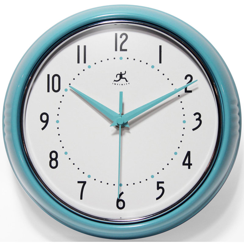 Desdra Wall Clock, Small, Turquoise