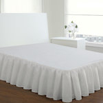 Fresh Ideas Ruffled Poplin Bed Skirt, 14" Drop Length