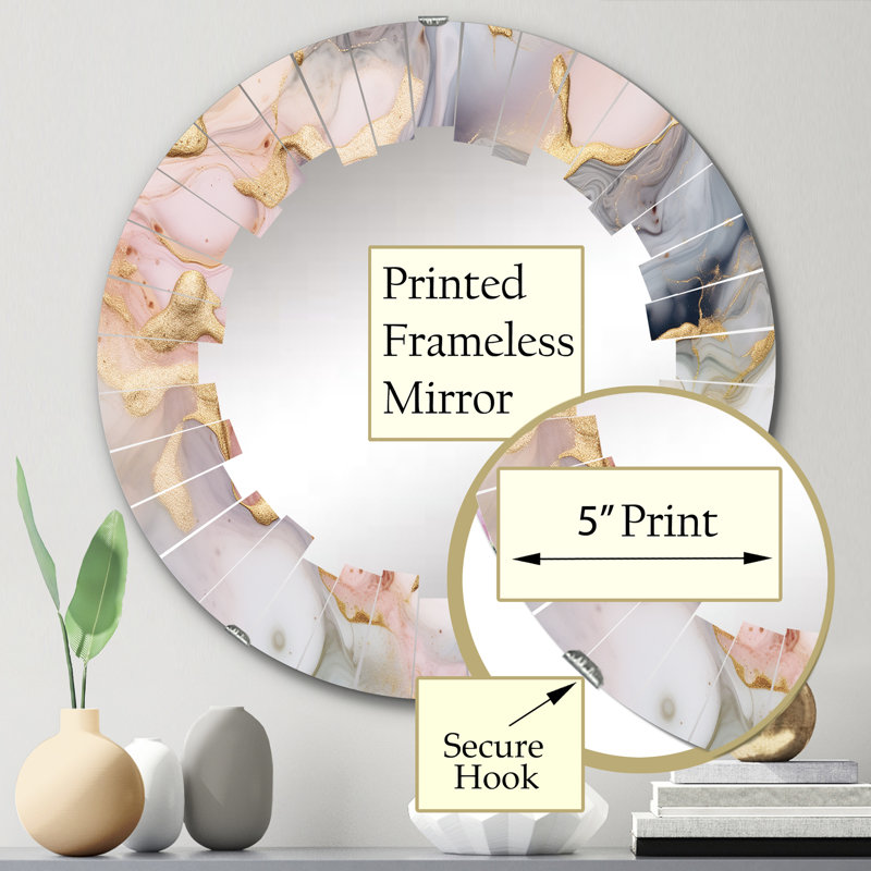 Miroir mural rond Kendele, 24 po x 24 po
