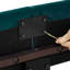 Lit plateforme tapissier Green Velvet
