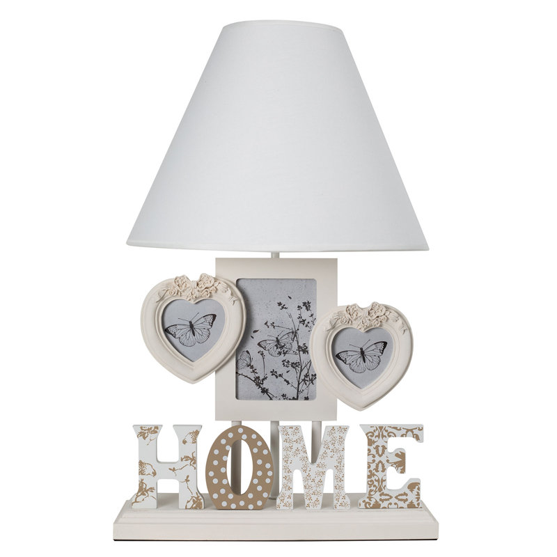 Lampe de table 20 po Gaitani, Brun, Blanc