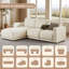 Canapé modulaire en lin de style italien 149,6 po Libbna-111700907